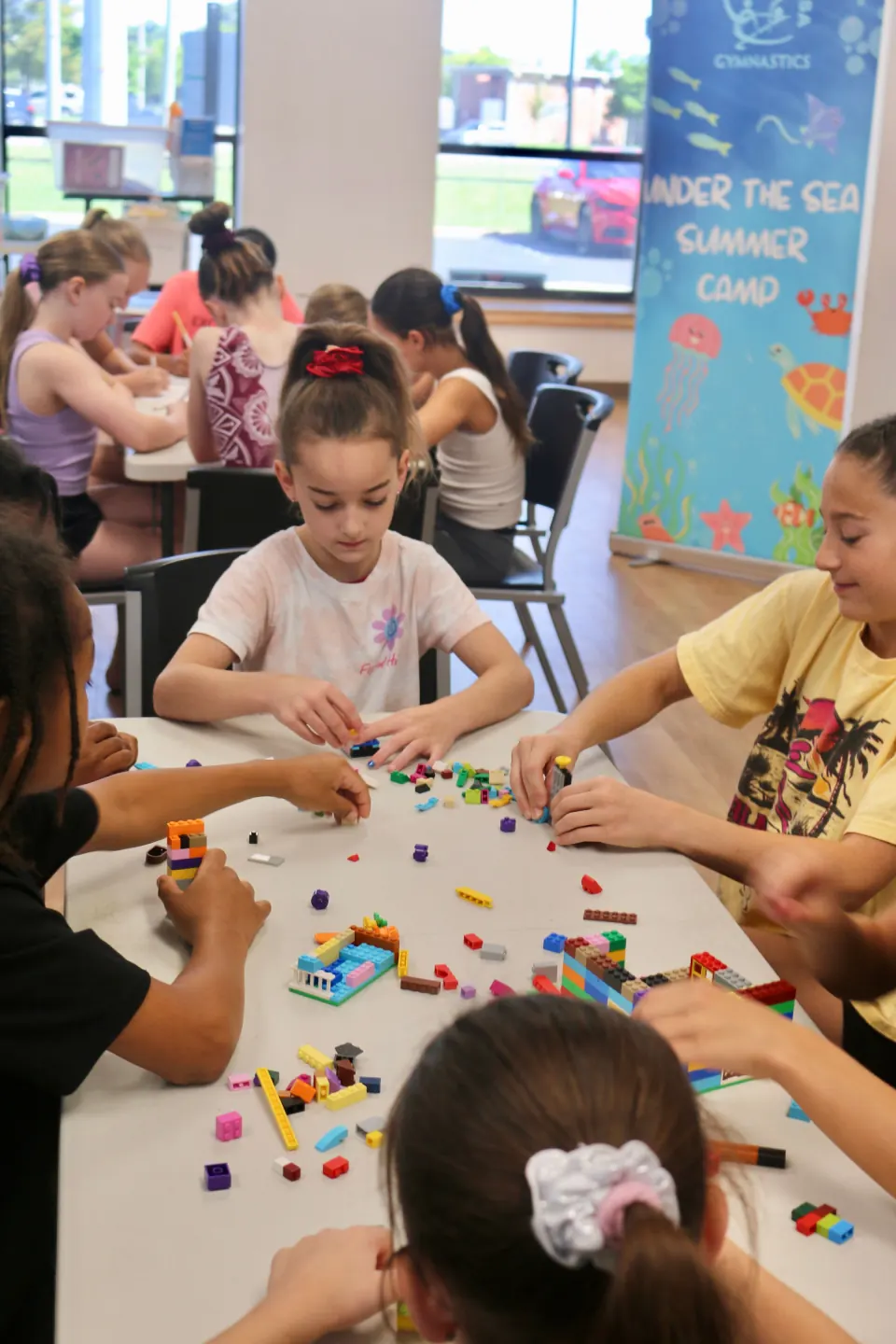 A camper taking part in an activity at Excalibur